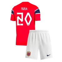 Camiseta Noruega Antonio Nusa #20 Primera Equipación Replica Mundial 2026 para niños mangas cortas (+ Pantalones cortos)